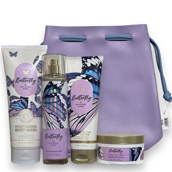 🦋 Butterfly Bath & Body Works Set with free bag! 🦋 - Picture 1 of 5